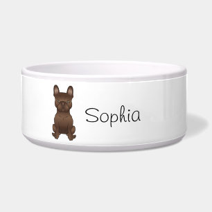 Brown French Bulldog / Frenchie Cartoon Dog & Name