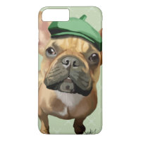Brown French Bulldog with Green Hat