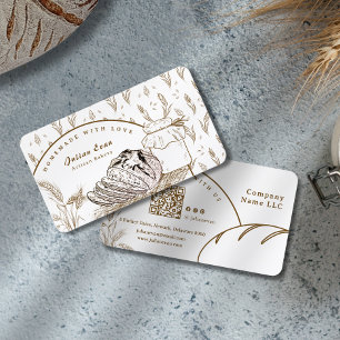 Brown Freshly Baked Sourdough Homemade Bread Business Card