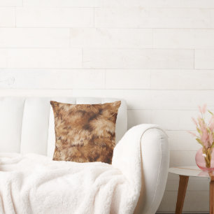 Brown Fur Abstract Cushion