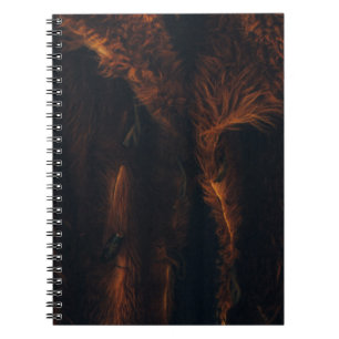 Brown fur coat notebook