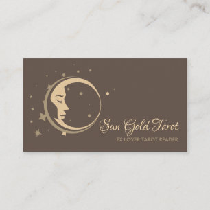 Brown Future Tarot Reader Business Card