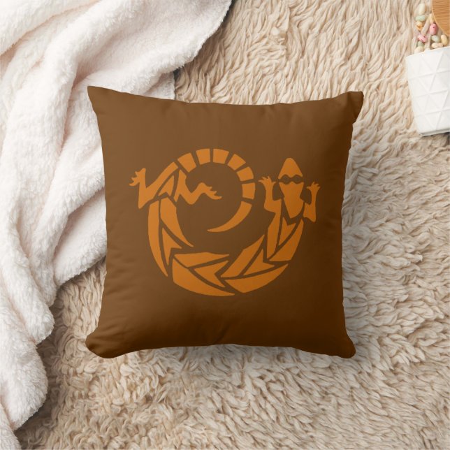 Brown Gecko Southwestern Pillow (Blanket)