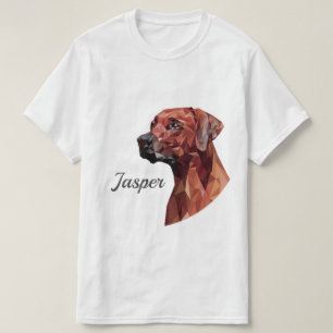 Brown Geometric Dog Add Name T-Shirt