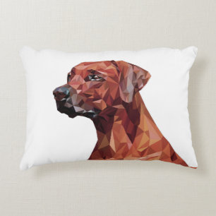 Brown Geometric Dog Decorative Cushion