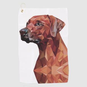 Brown Geometric Dog Golf Towel