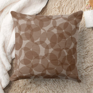 Brown Geometric Earth Tones Cushion
