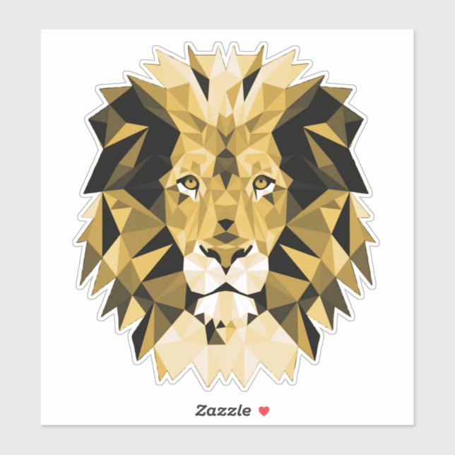 Brown Geometric  Lion (Sheet)