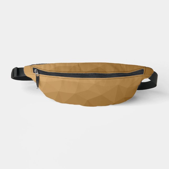 Brown geometric mesh pattern  bum bags (Front)