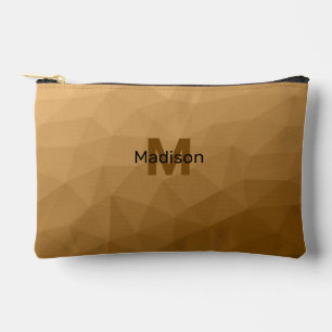 Brown geometric mesh pattern Monogram Accessory Pouch