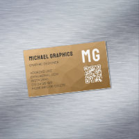 Brown geometric mesh pattern QR code