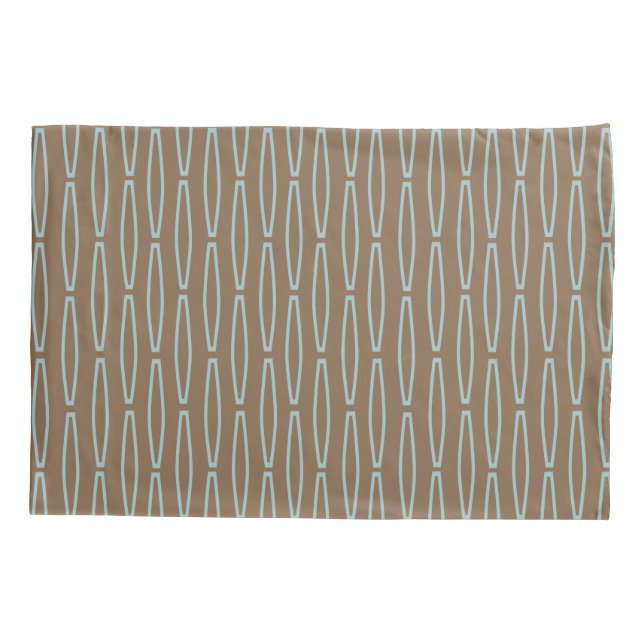 Brown Geometric Repeat  Pillowcase (Back)