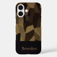 Brown geometric shapes pattern Sticker