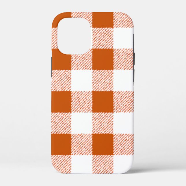 Brown Gingham Check Pattern Case-Mate iPhone Case (Back)