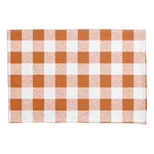 Brown Gingham Check Pillowcase