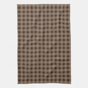 Brown Gingham Country Kitchen Towel
