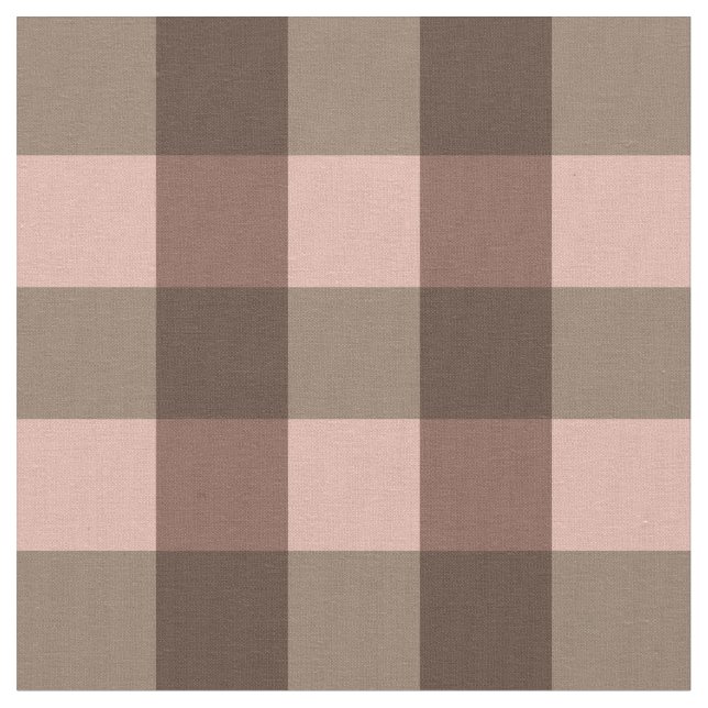 Brown Gingham Fabric (Close Up)
