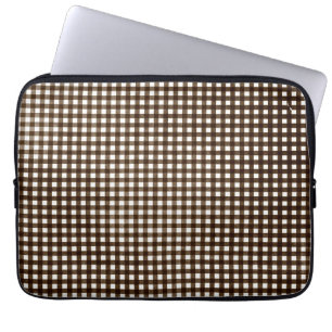 Brown Gingham Laptop Sleeve