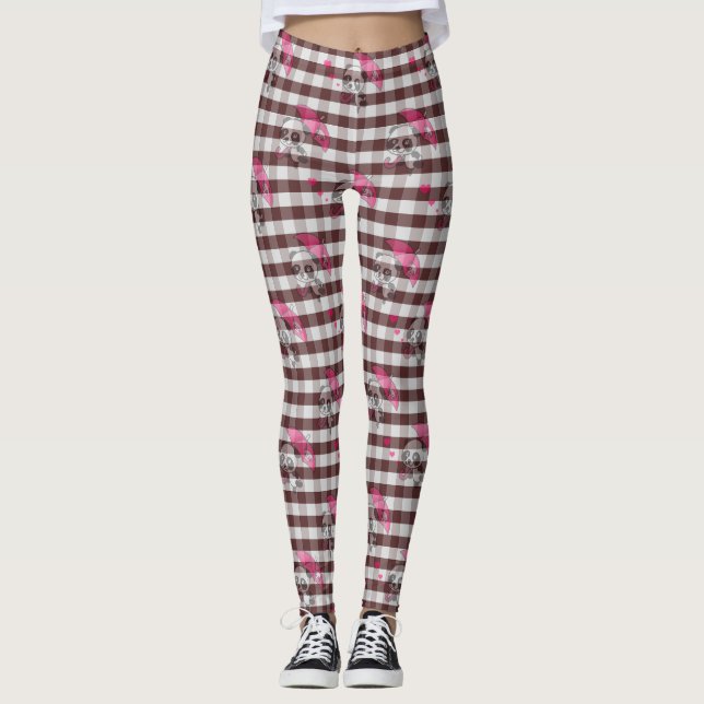 Brown Gingham Leggings (Front)