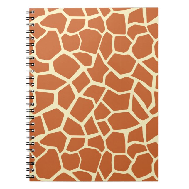 Brown Giraffe Pattern Notebook (Front)