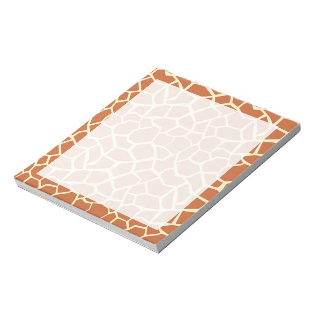 Brown Giraffe Pattern Notepad (Rotated)