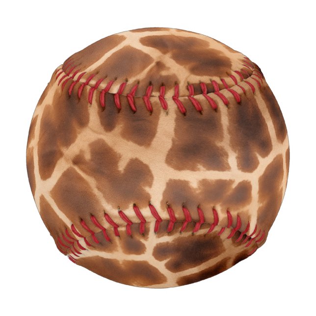 Brown Giraffe Print Baseball (Front)
