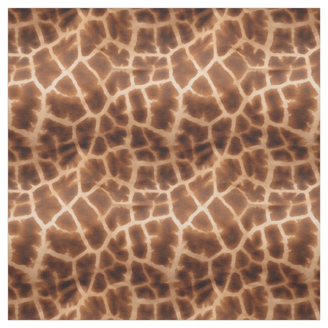 Brown Giraffe Print Fabric (Swatch)