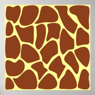 Brown Giraffe Print Pattern.