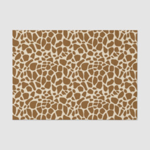 Brown Giraffe Print Pattern Tissue Paper