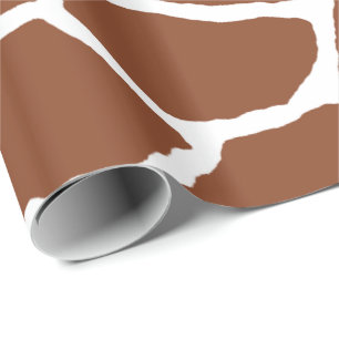 Brown Giraffe Skin Pattern Wrapping Paper