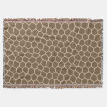 brown giraffe throw blanket