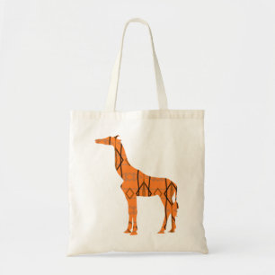 Brown giraffe tote bag