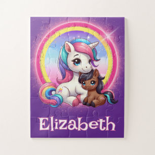 Brown Girl Bi-Racial Unicorn Puzzle
