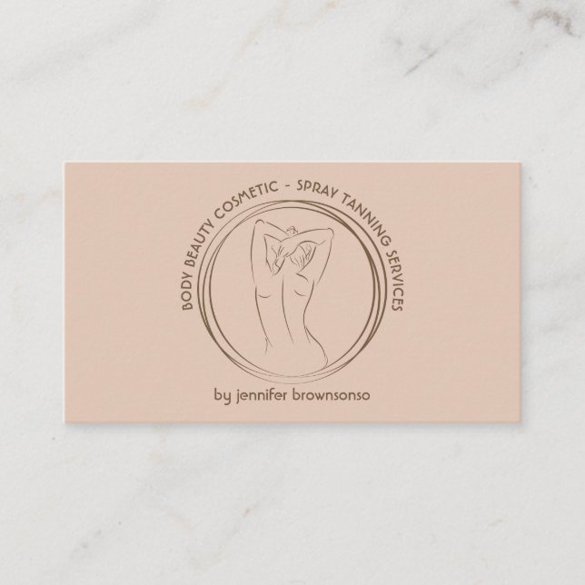 Brown Girl Body Sculpting Business Card (Front)