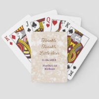 Brown glitter twinkle twinkle little star birthday
