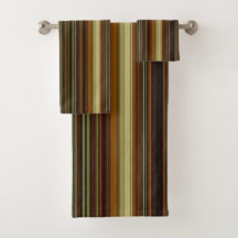 Brown Gold and Green Stripes