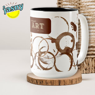 Brown Gold Art Two-Tone Coffee Mug