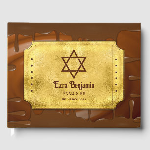 Brown Gold Chocolate Bar Mitzvah Bat Mitzvah Guest Book