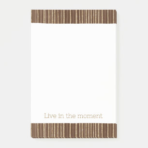 Brown Gold Stripes  Post-it Notes