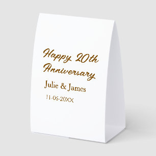 Brown golden happy 20th anniversary name datsimple