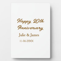 Brown golden happy 20th anniversary name datsimple