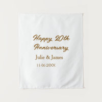 Brown golden happy 20th anniversary name datsimple