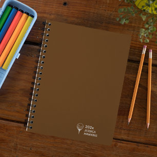 Brown Golf Tee Personal Weekly Planner