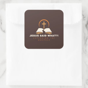 Brown Gospels Focused Square Sticker