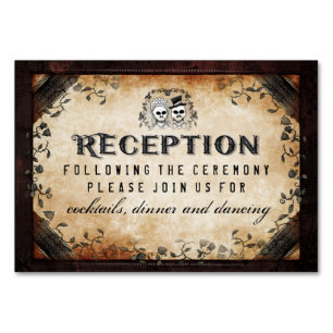 Brown Gothic 3x5 Reception Card #1 - Cheaper