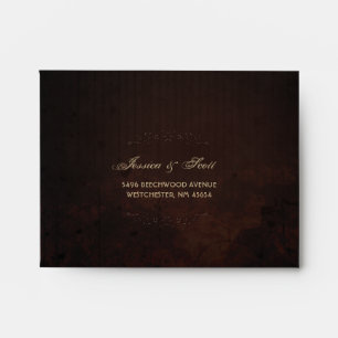 Brown Gothic Halloween Matching RSVP RETURN Envelopes