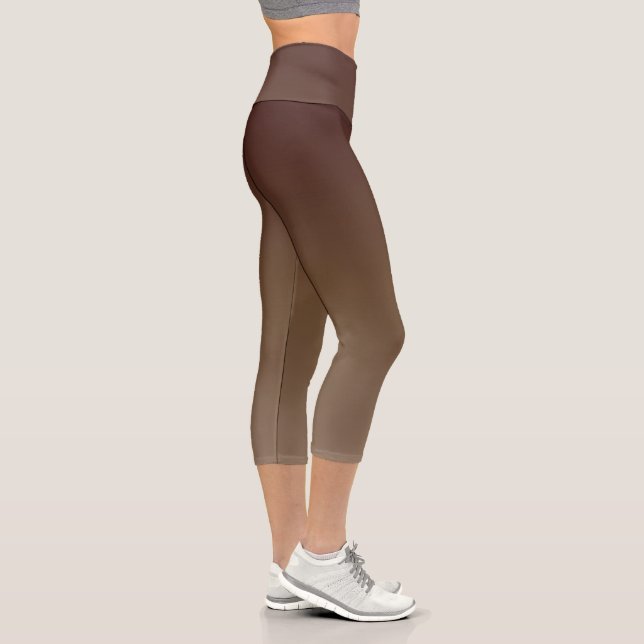 Brown Gradient Capri Leggings (Right)