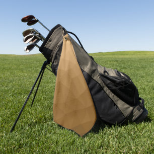 Brown gradient geometric mesh pattern golf towel