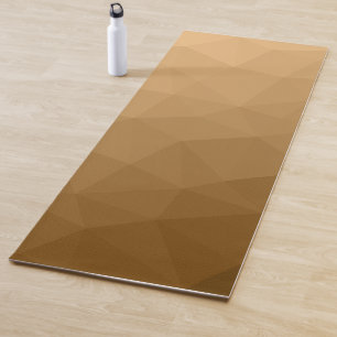 Brown Gradient Geometric Mesh Pattern Yoga Mat