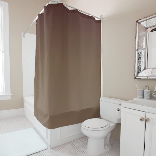 Brown Gradient Shower Curtain (In Situ)